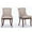 Beige+Black, variant on HSUNNS Upholstered Thickened Fabric Dining Chairs Set of 2, Solid Wood Contemporary Kitchen Chairs for Dining Room, Accent Chairs with Nail Head Decor, Beige