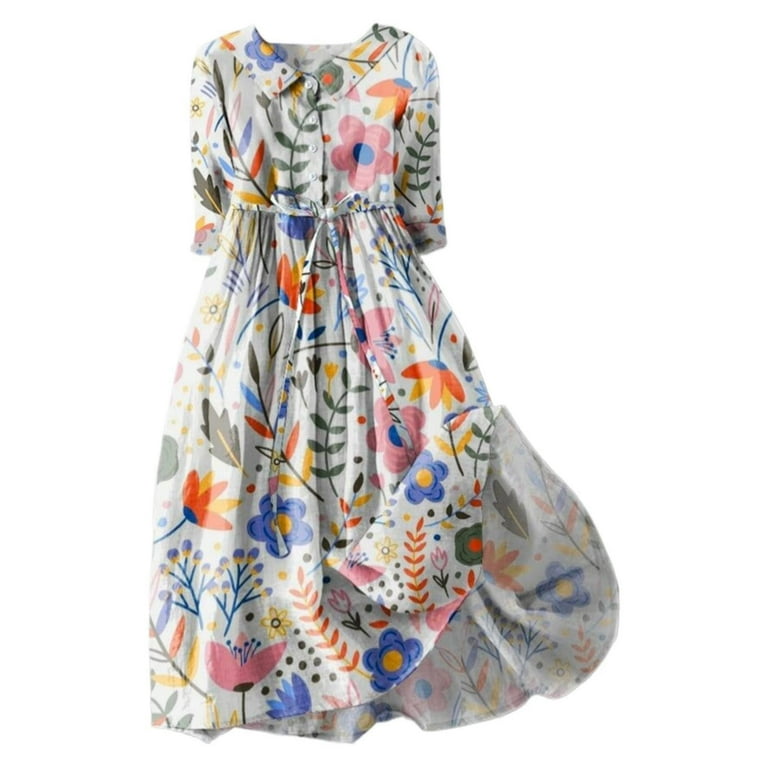 knee length dresses for ladies Brown Printed Linen-Blend Bandeau Evie Midi Dress