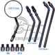 thumbnail image 5 of Espejo retrovisor redondo retro de 8 mm para motocicleta, espejo lateral para Sportster XL883 XL1200 48 72 Dyna Softail Road Glide Low Rider Bobber Chopper, 5 of 5