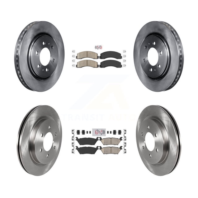 Transit Auto Front Rear Ceramic Pads and Disc Brake Rotors Kit for Car Ford F-150 Expedition Lincoln Navigator K8A-101535