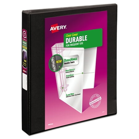 Avery Durable Reference Vinyl EZ-Turn Ring View Binder, 1 inch Capacity