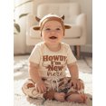 thumbnail image 5 of BemeyourBBs I'm New Here Baby Boys Western Cowboy Hat Outfits Coming Home Outfit Boots Cattle Head Print Short Sleeve Romper Pants Set Hat Spring Summer Clothes, 5 of 9