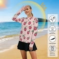 thumbnail image 5 of FORMRS Womens Long Sleeve Shirts UPF 50+ Sun Protection Quick Dry Fishing Hiking Tops, Size S-2XL, Cherries Pattern, 5 of 8