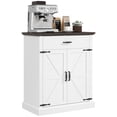 thumbnail image 1 of HOMCOM 30" Farmhouse Sideboard Buffet Cabinet with 2 Barn Doors White, 1 of 10