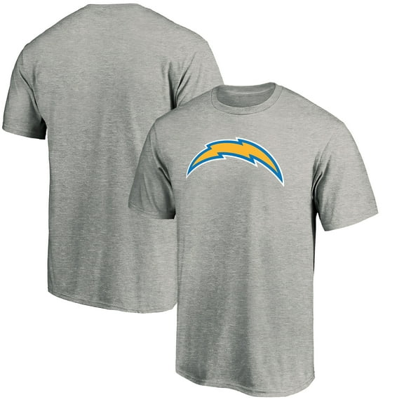 Men's Heather Gray Los Angeles Chargers Primary Logo T-Shirt