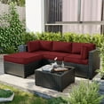 thumbnail image 5 of Snubbull 9 Pcs Outdoor Patio Cushion Covers with 4 Size, Waterproof & Zippered, Burgundy, 5 of 7
