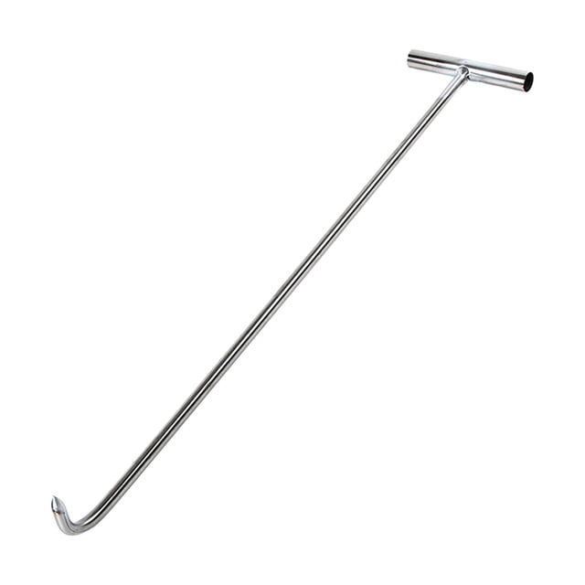 Xingzhi Manhole Hook Tool Trampoline Open Manhole Steel Cover Hook Heavy Single Duty 68cm Sharp Silver 68cm Sharp