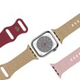 thumbnail image 5 of TECH CIRCLE Floral Engraved Band for Apple Watch Band 40mm 41mm 38mm Women, Soft Silicone Cute Flower Rose Embossed Sport Strap for iWatch Band Series SE 9 8 7 6 5 4 3 2 1,Gray, 5 of 6
