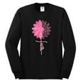 thumbnail image 2 of Wild Bobby, Faith Pink Ribbon Sunflower, Breast Cancer Awareness, Men Long Sleeve Shirt, Black, Small, 2 of 5