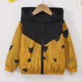 thumbnail image 4 of JAJAHO Girls Bomber Jacket Leopard Patchwork Long Sleeve Hooded Fall Jackets Sizes 1-7Y, 4 of 7