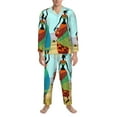 thumbnail image 3 of Sikiie African Women Mens Pajama Set, Soft Warm Long Sleeve Sleepwear, Cozy Button-Down Pjs for Men-, 3 of 7