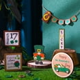 thumbnail image 6 of St Patricks Day Tiered Tray Set Wooden Signs Table Centerpiece with Holder for Party Easter Decoration St Patrick's Day Decorations, 6 of 7