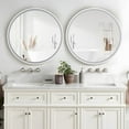 thumbnail image 5 of WallBeyond 28" x 28" White Round Bathroom Decorative Wall Mirror, 5 of 7