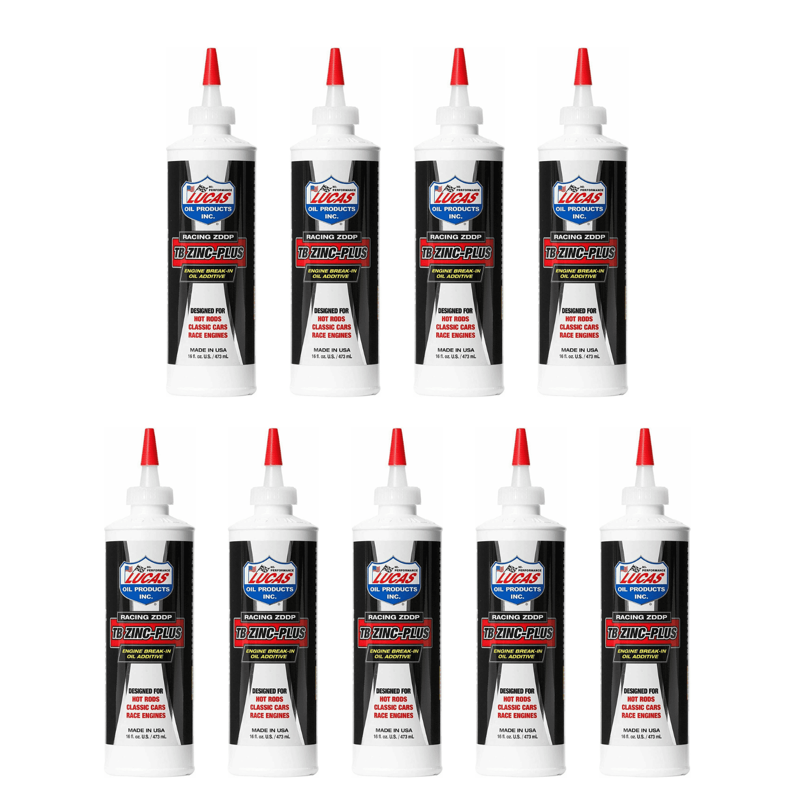 Lucas Oil 10063, TB ZincPlus Engine BreakIn Oil Additive, Pack of 9