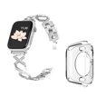thumbnail image 1 of For Apple Watch Series 3/2/1 38mm Rhinestones Decor Hollow Wrist Strap+Transparent Watch Case, 1 of 3