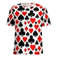 thumbnail image 6 of Ladies T-Shirt Casino Playing Cards Player Symbols O Neck T Shirts Short Sleeve Kawaii Tshirt Classic Top Tees Big Size, 6 of 7
