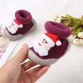 thumbnail image 2 of Otqutp Baby Flat Sneakers Christmas Toddler Socks and Shoes Cartoon Pattern Baby Girls Boys Shoes and Socks for 0 To 3 Years, 2 of 6
