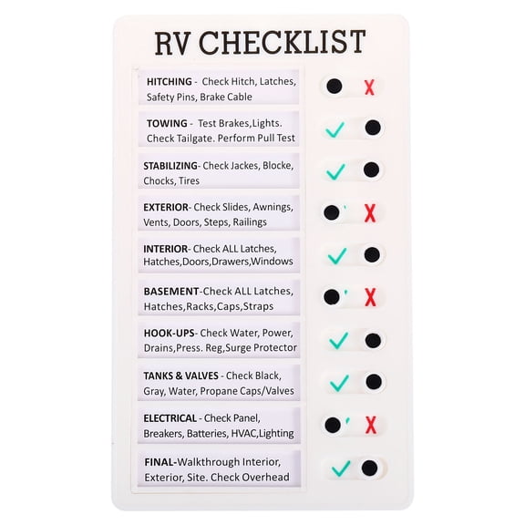 Uxcell Checklist Board, Plastic Chore Chart to Do List Daily Task Schedule Detachable Planner RV, White