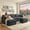 Dark Gray, variant on Lofka 110" U Shaped Sectional Couches, Modern Double Layer Soft Seat Cloud Sofa with Movable Ottomans for Living Room, Dark Gray(5 Seats)