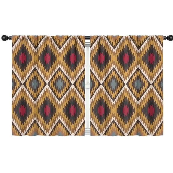 Blackout Kids Curtains,Boho Bohemia Geometric Line Art Childrens Insulated Curtains Set Of 2,Bedroom Essentials,Toddler Room Decor 42"x54"(106x137cm)