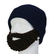 Ziizwfa Novelty Winter Handmade Beard Hats Crochet Mustache Knit Halloween Party Caps Unisex Acrylic Ski Mask Hat Decorations