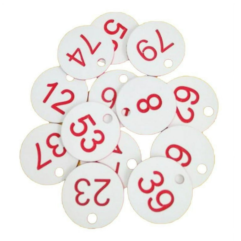 100PCS Labeling Number Tags Numbered Tag Single Side Plastic Tags for  Husbandry 