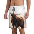 thumbnail image 2 of Kdxio Yak Pattern Mens Casual Shorts - Drawstring Summer Beach Sports Shorts for Men, 2 of 9