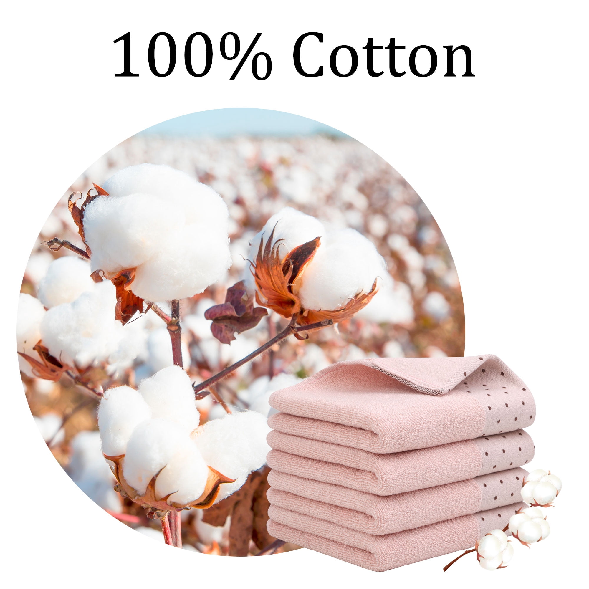 Unique Bargains Cotton 600 GSM Absorbent Hand Towel Set 14" x 30" Misty Rose 4 Pcs