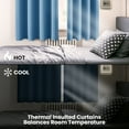 thumbnail image 5 of Lux Decor Collection Blackout Curtains for Bedroom, Set of 2 Curtains for Living Room, Thermal Insulated Blackout Curtains - 42"x63" - Blue, 5 of 11