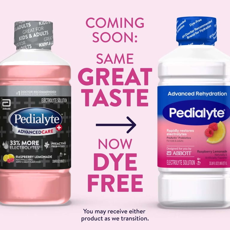 Pedialyte AdvancedCare Plus Drink, Raspberry Lemonade, 1L, 4 Pack photo 3