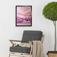 thumbnail image 2 of New Age Mystical Pink Quartz Crystal Landscape Mountains Art Print Framed Poster Wall Decor 12x16 inch, 2 of 5