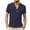 Navy, variant on Palato Mens T Shirts,Short Sleeve Shirt Men Summer Casual Fashion Linen T-Shirt Men's Retro Stand-Up