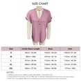 thumbnail image 1 of Blusa con cuello en V y botones Nikou, Camisa de manga corta, color liso, Respuesta rápida, 1 of 3