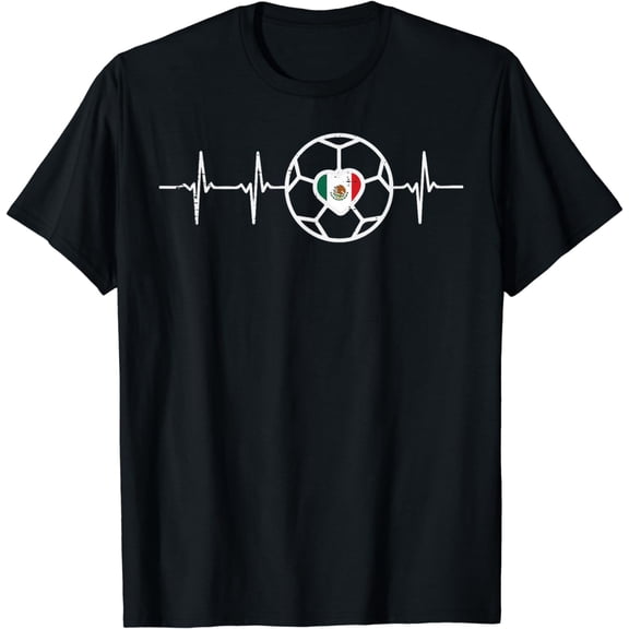 Heartbeat Mexico Soccer Ball Football Fan Men Women, Kids T-Shirt mens t hirt men,black,women,misfits,journey ,boys