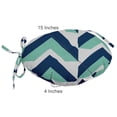 thumbnail image 4 of Vargottam Indoor/Outdoor Round Bistro Chair Cushions Block Print 15-Inch Bistro Chair Pads Waterproof Seat Chair Cushion For Home/Office- Set Of 2 (Royal Blue), 4 of 7
