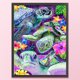 thumbnail image 1 of Cuadros Decorativos Kit de punto de cruz de tortuga impresa de 11 quilates de algodón ecológico completo con hilo de bordado Obra de arte Wdftyju embutido en tela, 1 of 9