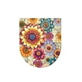 thumbnail image 6 of ZIATUBLES Toilet Lid Cover Washable Elastic Edge Stretch Toilet Seat Lid Cover Replacement Toilet Bowl Lid Cover Bathroom Decor Accessories, Boho Mandala Floral, 6 of 6