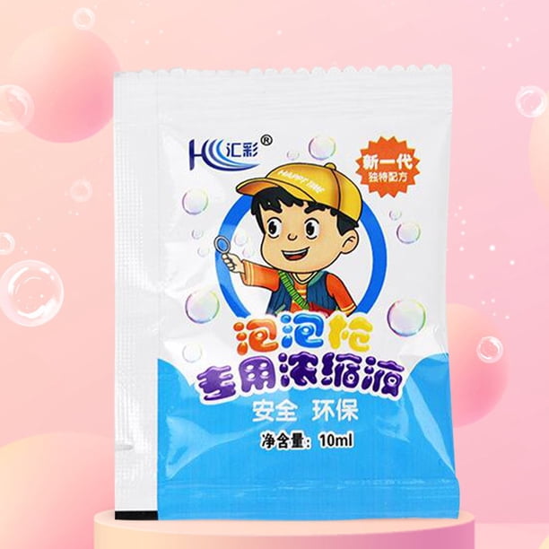 Recharge De Bulles De Savon Concentré – 10 Sachets De 10 Ml – Pour Machine à Bulles – Jeux Extérieurs Et Fêtes