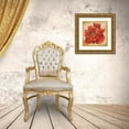 thumbnail image 3 of Pinto, Patricia 20x20 Gold Ornate Wood Framed with Double Matting Museum Art Print Titled - Red Peony on Gold, 3 of 4