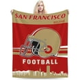 thumbnail image 2 of San Francisco Throw Blanket 60x50 Inch Football Team Color Flannel Blanket Soft Lightweight for Sofa Bed Gifts for Men Women Boy, 2 of 6