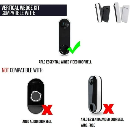 Wasserstein - Vertical Wedge Wall Mount for Arlo Video Doorbell