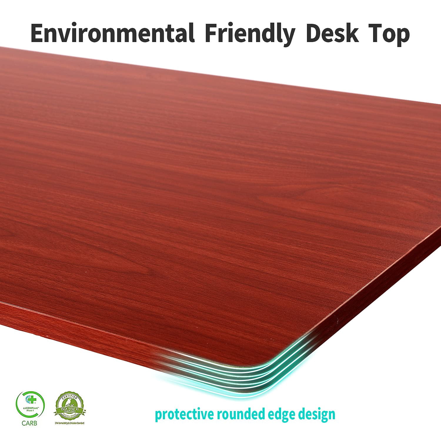 UNICOO® Height Adjustable Electric Standing Desk, 55 x 27.6 Inches Stand up Table, Sit Stand Home Office Desk with One Piece Tabletop (NTESMF01-B + 55 in Walnut TOP)