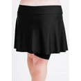 thumbnail image 3 of Calypsa Women's and Women's Plus High Waisted Midi Swim Skort with Attached Shorts, 3 of 10