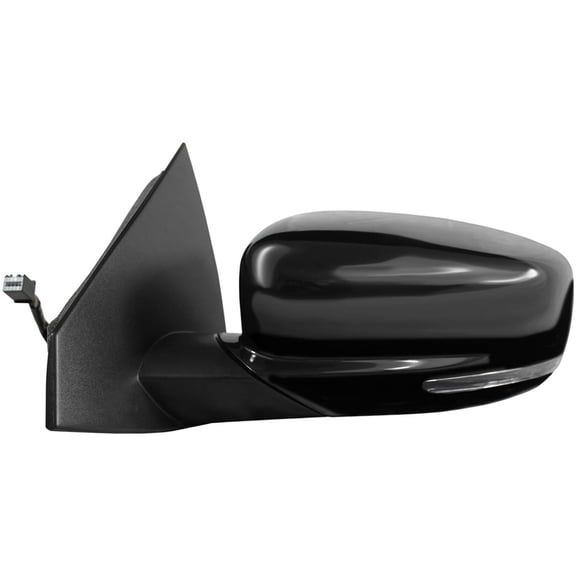 60602C - Fit System Driver Side Mirror for 13-15 Dodge Dart, textured black w/ PTM cover, w/ turn signal and puddle lamp, w/ out blind spot detection, foldaway, Heated Power
