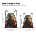thumbnail image 3 of Kuqiui Meditating Golden Retriever Print Drawstring Backpack Drawstring Bags,Draw String Back Bag Drawstring Bags for Sports,Gym,Travel,Swimming,Beach, 3 of 8