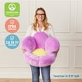 thumbnail image 4 of ECR4Kids SoftZone Flower-Shaped Cozy Floor Cushion, 25in, Flexible Seating, Bright Purple, 4 of 7