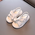 thumbnail image 4 of Owordtank Toddler Little Big Kids Baby Girls Sandals Summer Bling Bowknot Princess Dress Beach Sandal Shoes Open-Toe Soft Sole, 4 of 8