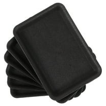 Mobestech Strong Black Plastic Plant Trays for Indoor and Outdoor 6Pcs