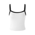 thumbnail image 4 of LMLYSoH Women´s Crop Cami Tops, Spaghetti Strap Square Neck Contrast Color Slim Fit Camisole, 4 of 9