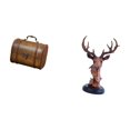 thumbnail image 4 of Organizador De Joyas Vintage De Madera Con Adorno De Cabeza De Ciervo. Cofre Decorativo Para Guardar Anillos Y Bisutería. Estatua De Animal De Resina. Decoración Para El Hogar. Regalo De, 4 of 6